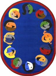 Joy Carpets Kid Essentials Joyful Faces Blue